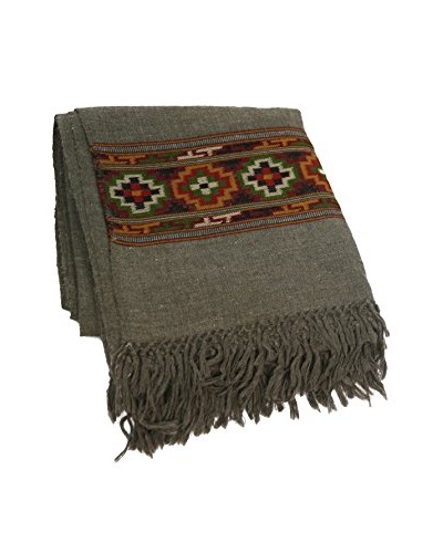 Kullu Hand-Loomed Throw, Brown/Orange/Red