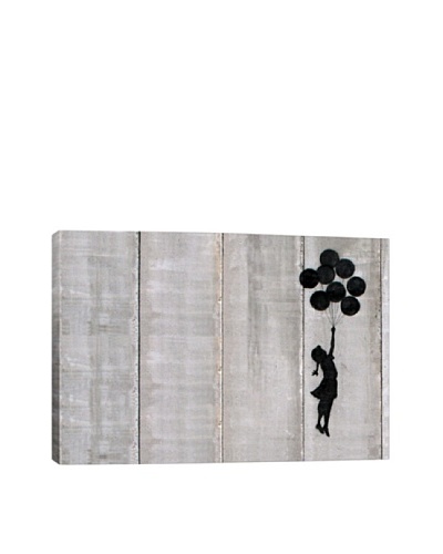 Banksy Flying Balloons Girl Canvas Print