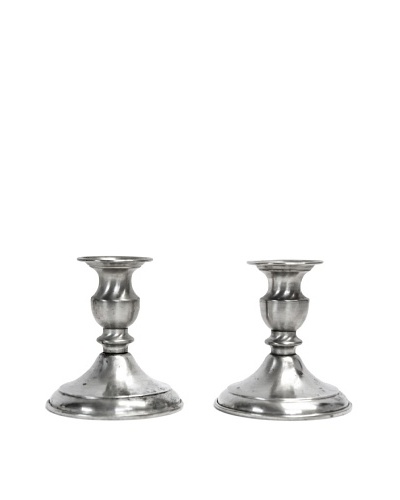 Vintage Sterling Silver Short Candlestick Holders, c.1960s