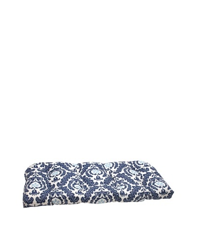 Waverly Sun-n-Shade Meridian Pool Wicker Loveseat Cushion [Navy/Aqua/Cream]