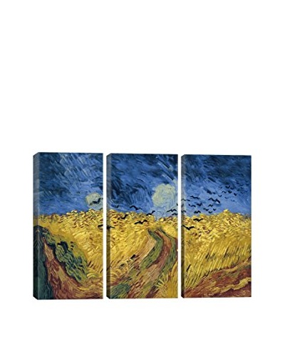 Vincent Van Gogh Wheatfield With Crows 3-Piece Canvas Print