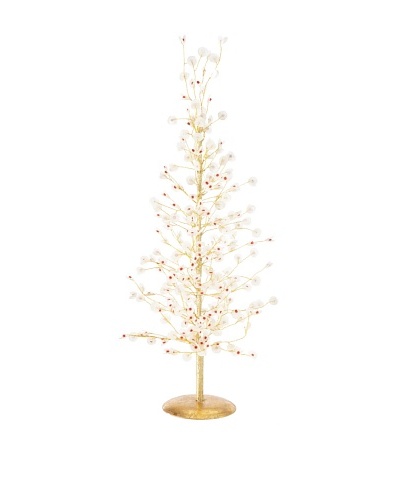 19.75″ Capiz Coin & Beads Tree, White