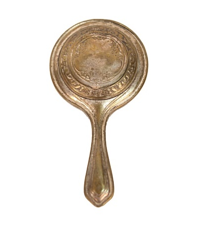 Vintage Hand Mirror, c1930s, Gold/Bronze