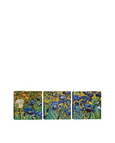 Vincent Van Gogh Irises (Panoramic) 3-Piece Canvas Print