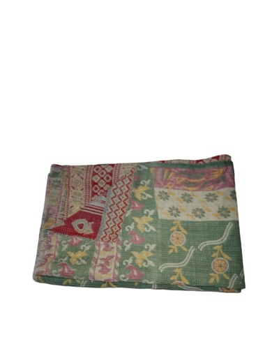 Vintage Navneet Kantha Throw, Multi, 60 x 90