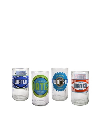 Set of 4 Upcycle 12-Oz. Spring Water Glasses