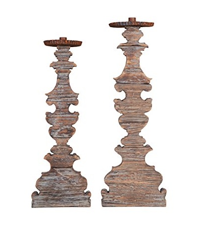 Large Antiqued Candlestick