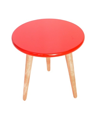 High Lacquer Stool, Red