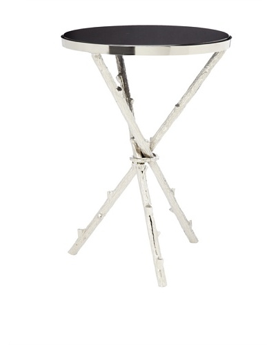 Nature Metal End Table, Black/Pewter