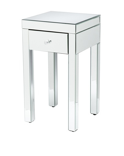 Beveled Mirror End Table