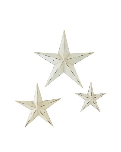 Set of 3 Multi Size Metal Wall Stars