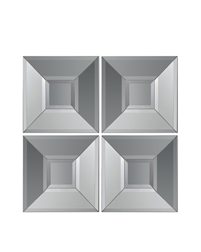 Set of 4 Square Beveled MirrorsAs You See