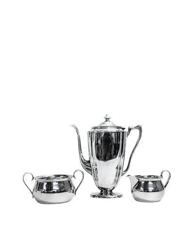 Vintage 1883 F.B Rogers Silver Company 3-Piece Tea Set, c.1950s