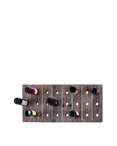 Wooden 24-Bottle Wall Wine Rack