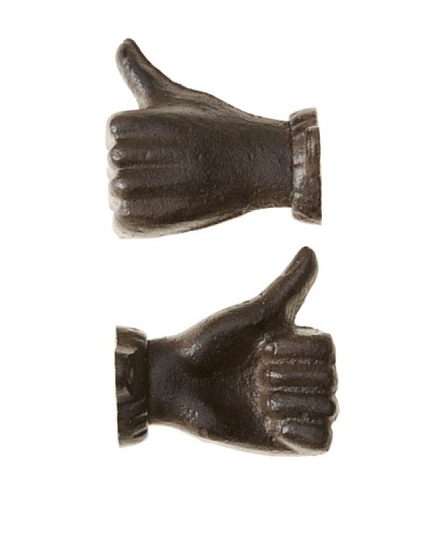 Set of 2 Iron Thumb Hooks, Brown