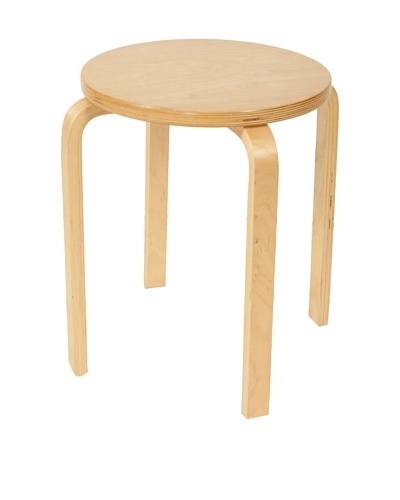 Mid-Century Modern Swedish Stool, Tan