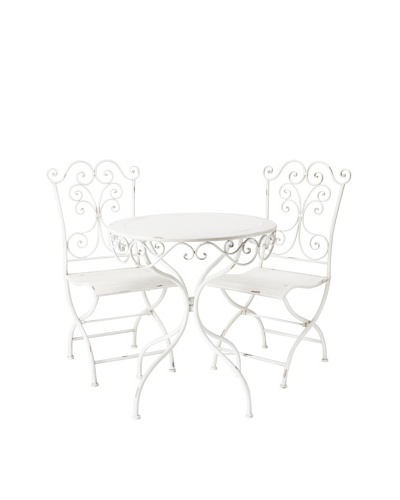 3-Piece Bistro Set, Aged White