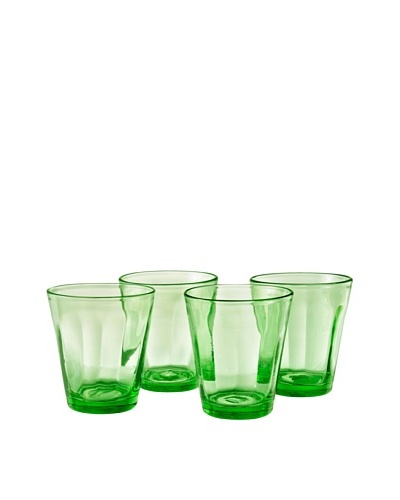 Set of 4 Kassie 10-Oz. Double-Old Fashion Glasses, Kiwi