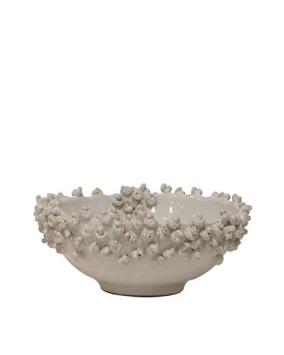 White Ceramic Taffy Bowl