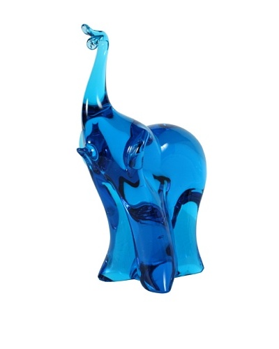 Murano Elephant Art Glass, Blue
