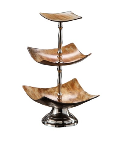 Montecito Three-Tier Square Horn Dish