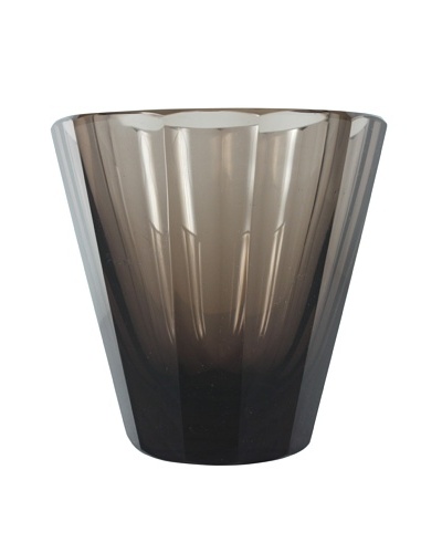 Cut Glass Vase, Grey, Grey