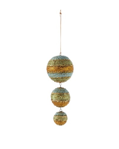 Three-Ball Dangling Ornament, Olive