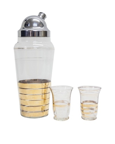 Rare Vintage Circa 1950 Cocktail Shaker Set