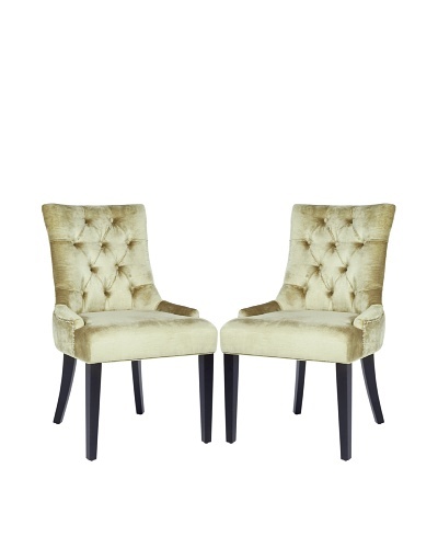 Safavieh Mercer Collection Heather Linen Nailhead Dining Chair, Set of 2