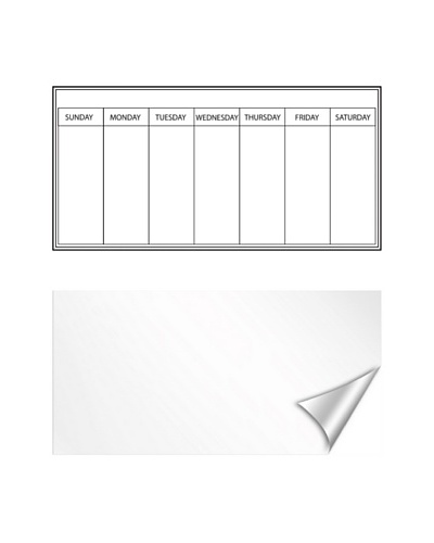 Weekly Whiteboard Dry-Erase Calendar Message Board Combo