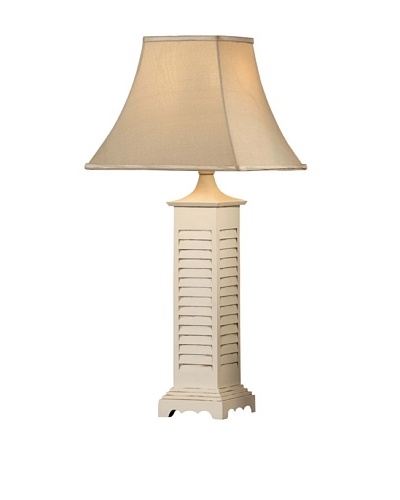 Seaside Table Lamp, Gray-Washed White