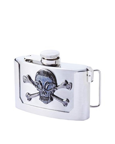 Skull Belt Buckle Flask