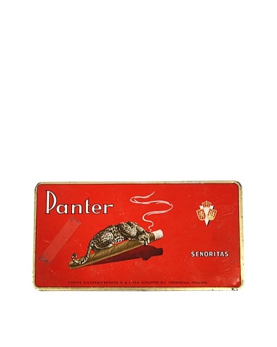 Vintage Panter Senoritas Tin, Red/Gold