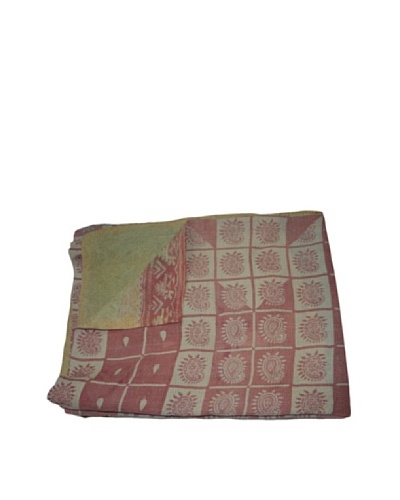 Vintage Parul Kantha Throw, Multi, 60 x 90