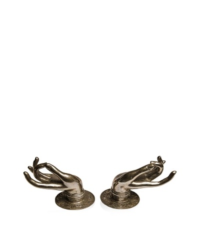 Mudra Buddha Hand with Fingers Touching, Silver