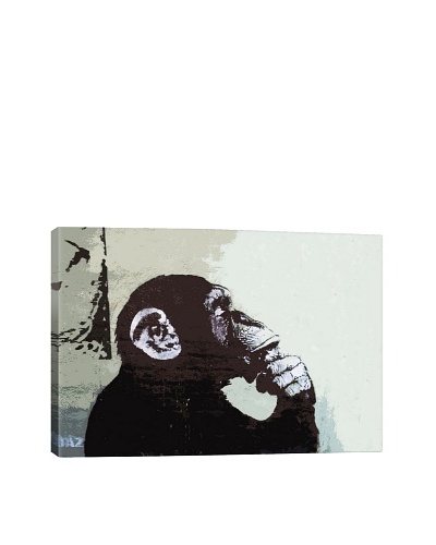 The Thinker Monkey by Banksy Giclée on Canvas