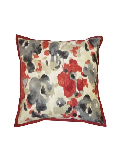 Water Color Throw Pillow, Red