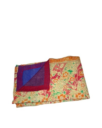 Vintage Preeti Kantha Throw, Multi, 60 x 90