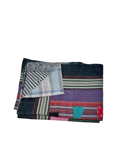 Vintage Karishma Kantha Throw, Multi, 60 x 90