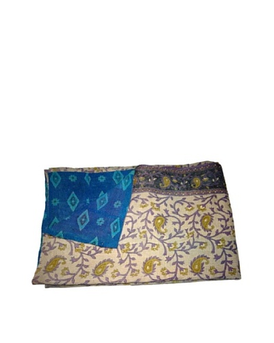 Vintage Chanda Kantha Throw, Multi, 60 x 90