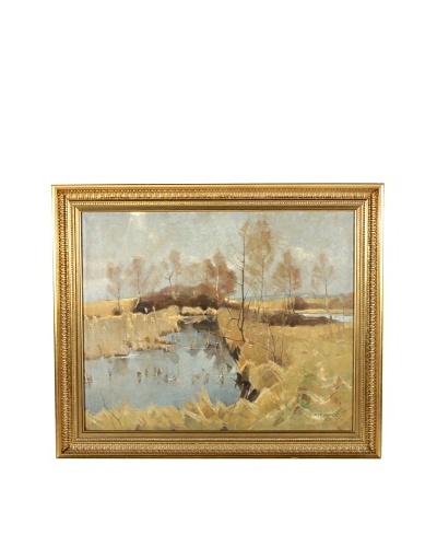 Ove Kunert Landscape, 1957 Framed Artwork