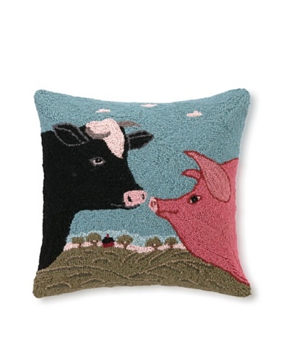 Hook Pillow, Country Cousins, 18 x 18