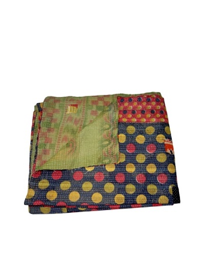 Vintage Karishma Kantha Throw, Multi, 60 x 90