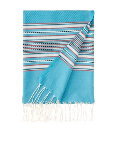 Aztec Fouta Towel, Turquoise, 39 x 79
