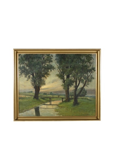 Hans Hilsoe Landscape, 1920 Framed Artwork
