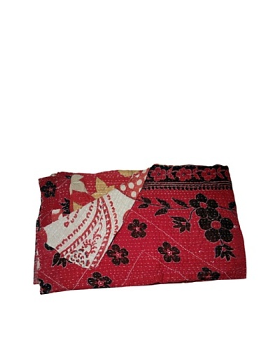 Vintage Navneet Kantha Throw, Multi, 60 x 90