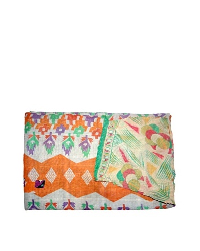 Vintage Kantha Throw, Multi, 60 x 75