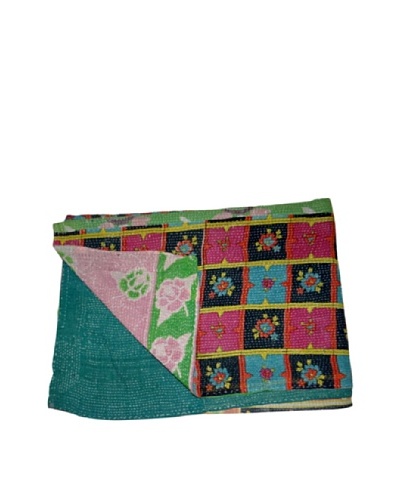 Vintage Lavanya Kantha Throw, Multi, 60″ x 90″