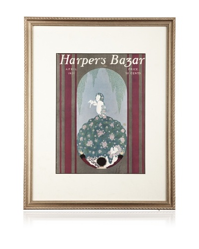 Original Harper’s Bazaar cover dated 1921. by Erte. 16″X20″ framed