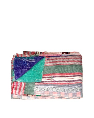 Vintage Kantha Throw, Multi